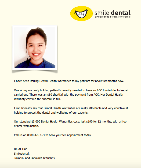Dental Health Warranty Dental Insurance NZ Dental Care